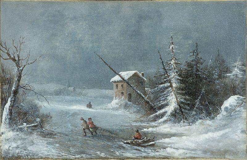 Cornelius Krieghoff The Blizzard China oil painting art